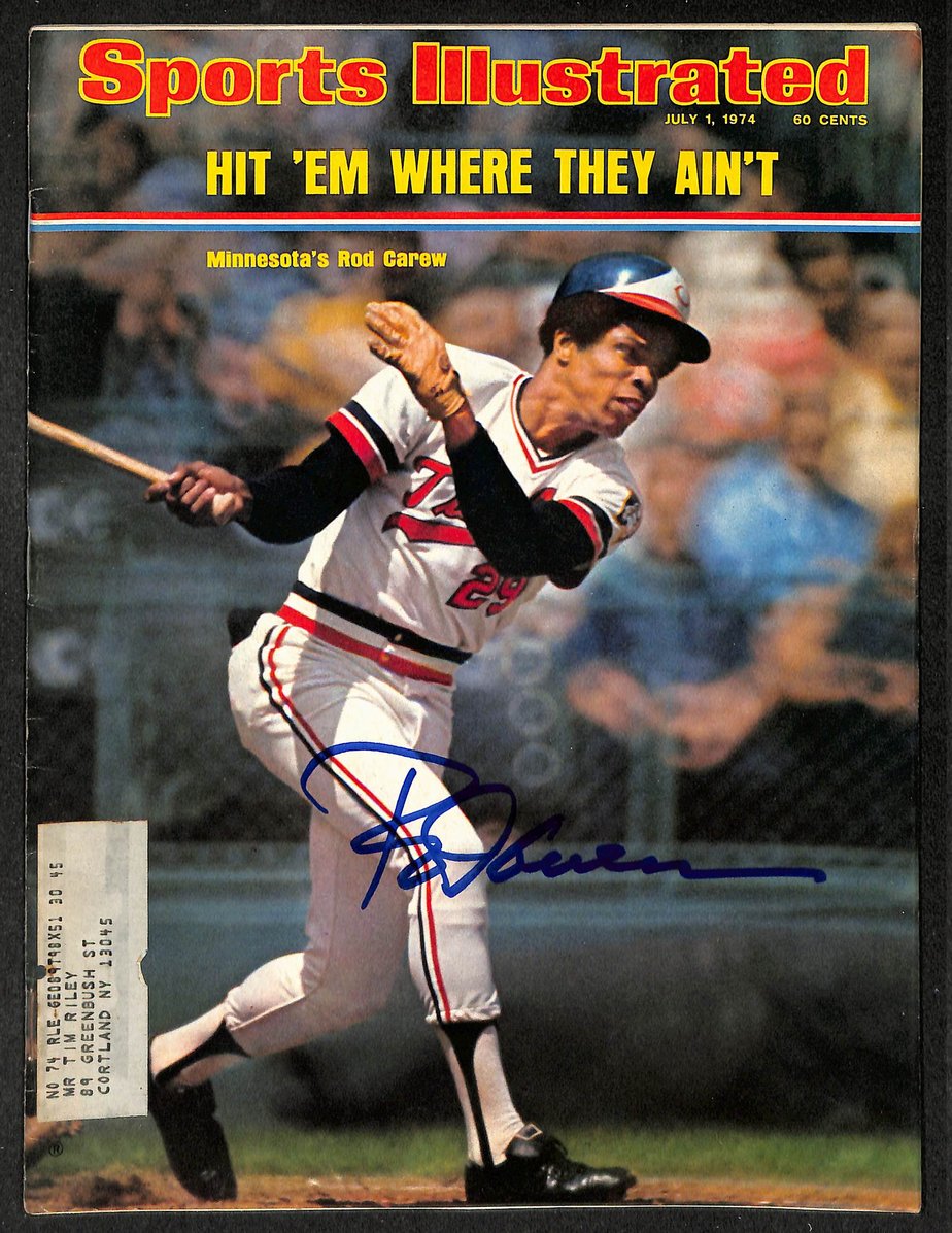 Rod Carew HOF Signed/Autographed 1974 Sports Illustrated Magazine JSA 215045