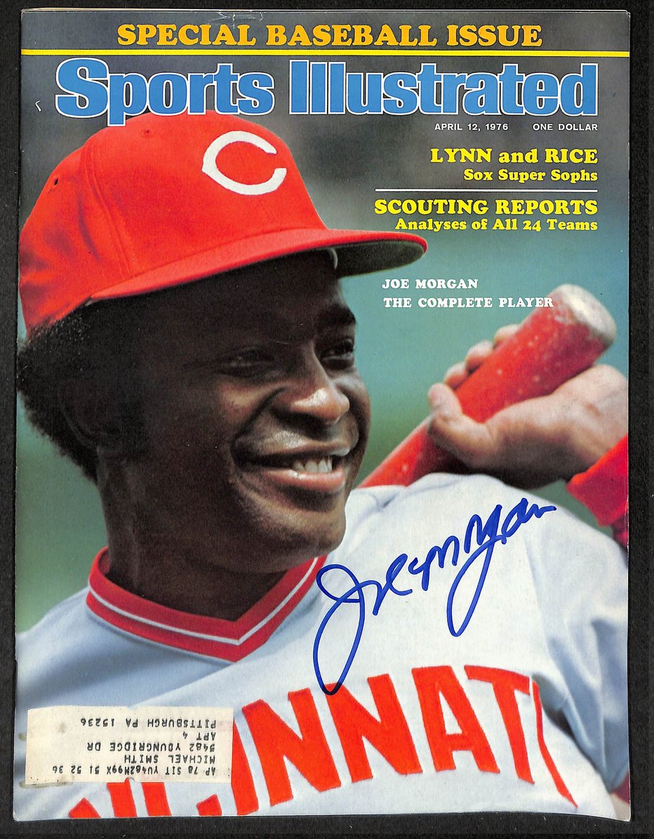 Joe Morgan HOF Signed/Autographed 1976 Sports Illustrated Magazine JSA 215046