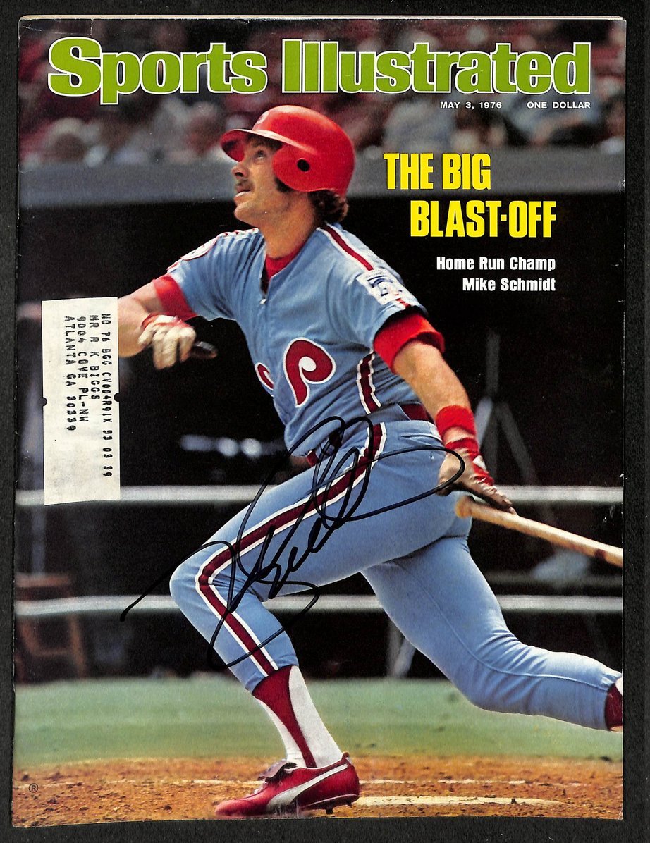 Mike Schmidt HOF Signed/Autographed 1976 Sports Illustrated Magazine JSA 215048