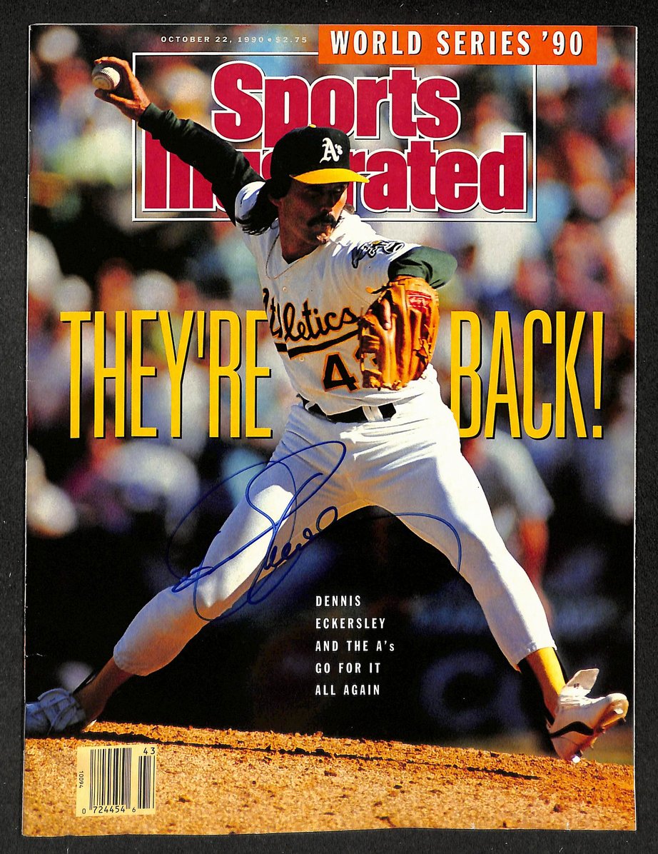Dennis Eckersley HOF Signed 1990 Sports Illustrated No Label JSA 215055