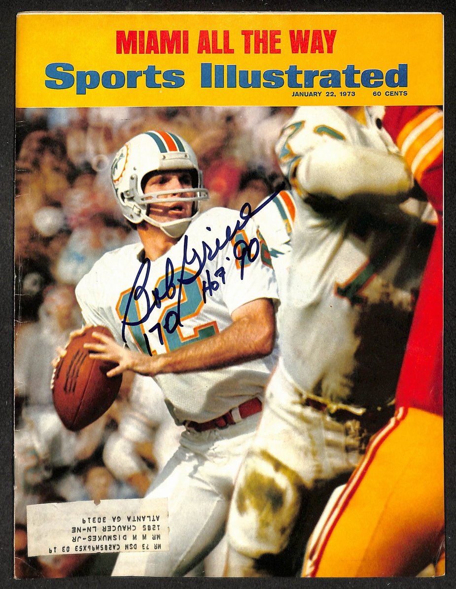 Bob Griese HOF Signed/Autographed 1973 Sports Illustrated Magazine JSA 215060