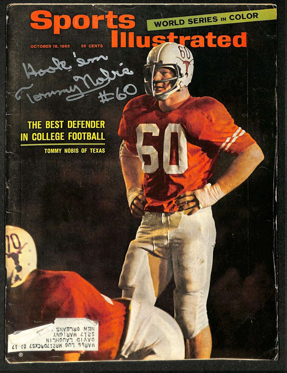 Tommy Nobis Signed/Autographed 1965 Sports Illustrated Magazine JSA 215061