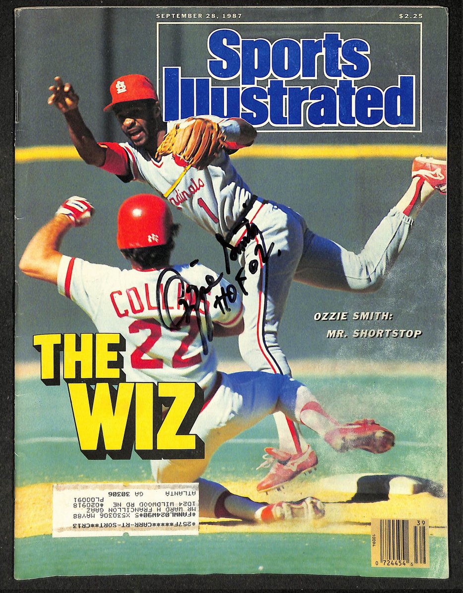 Ozzie Smith HOF Signed/Autographed 1987 Sports Illustrated Magazine JSA 215063