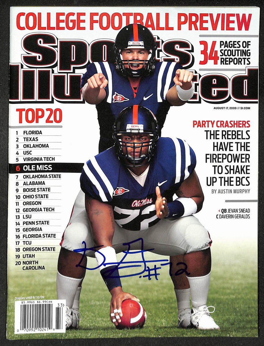 Daverin Geralds Signed/Autographed 2009 Sports Illustrated Magazine JSA 215065
