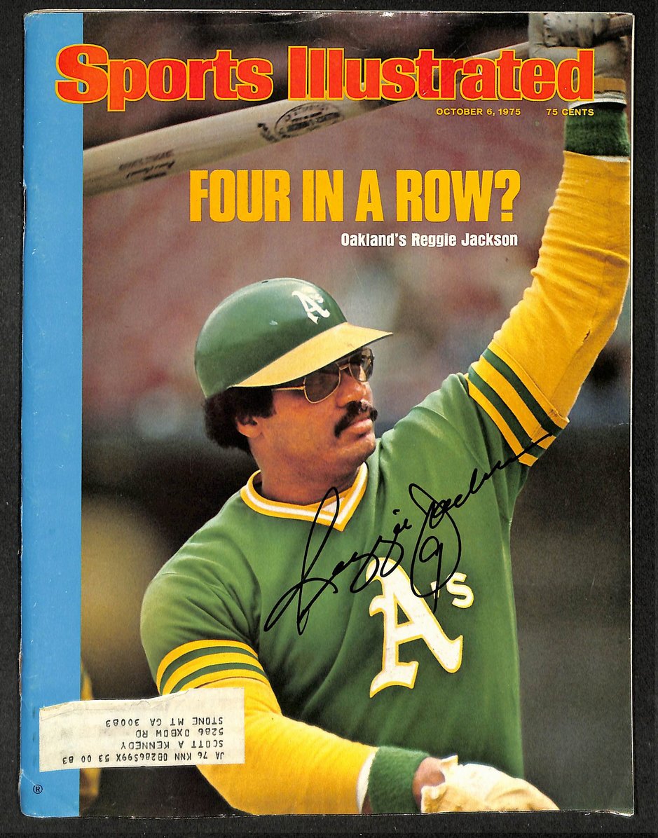 Reggie Jackson HOF Signed/Autographed 1975 Sports Illustrated Magazine JSA 215068