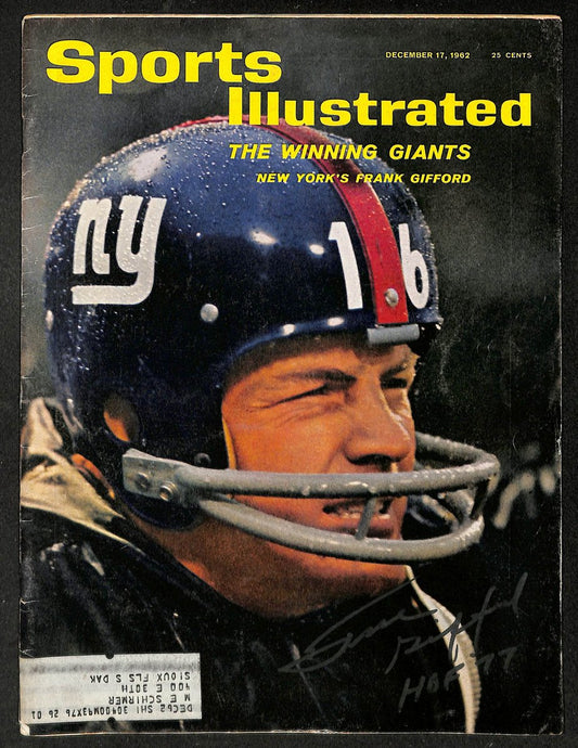 Frank Gifford HOF Signed/Autographed 1962 Sports Illustrated Magazine JSA 215082