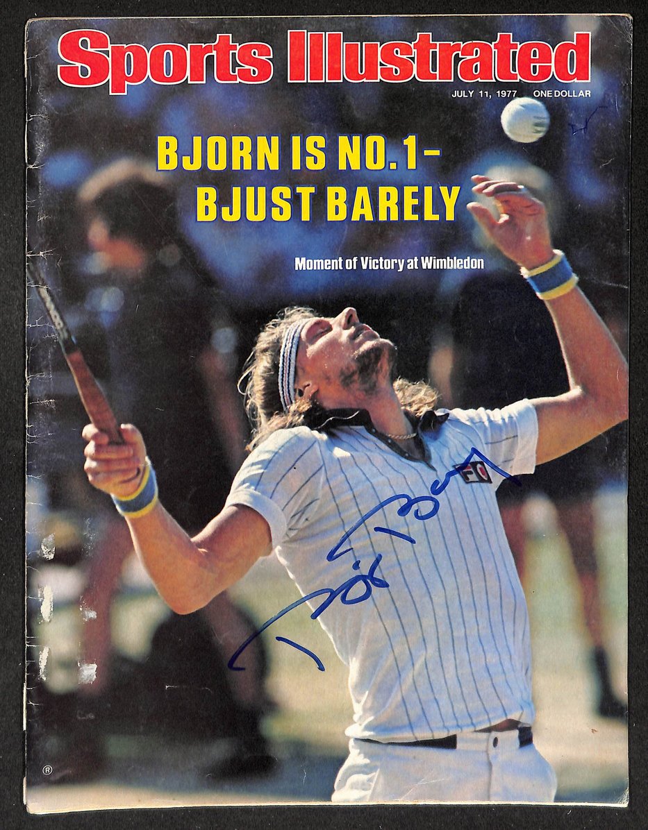 Bjorn Borg Signed/Autographed 1977 Sports Illustrated Magazine JSA 215083
