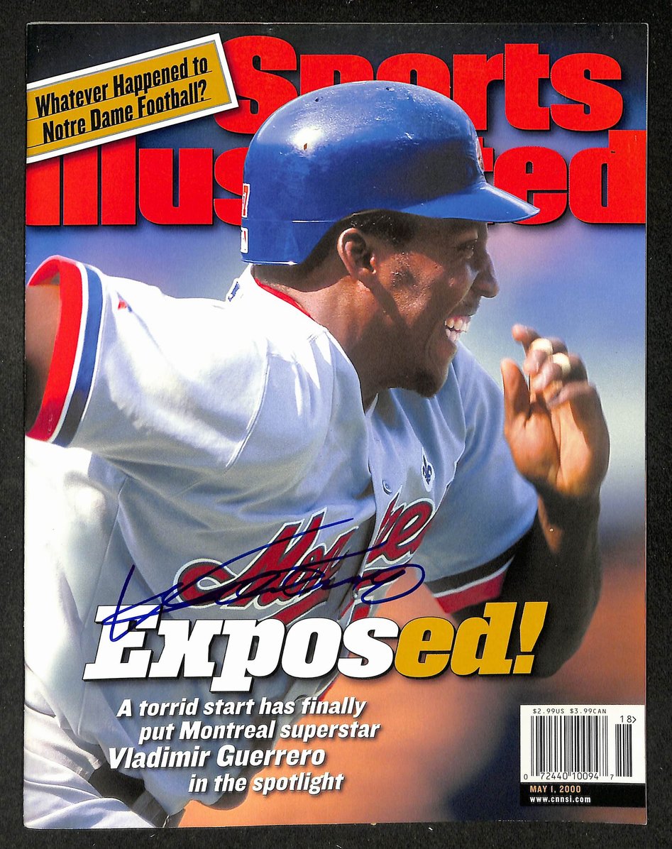 Vladimir Guerrero HOF Signed 2000 Sports Illustrated No Label JSA 215093