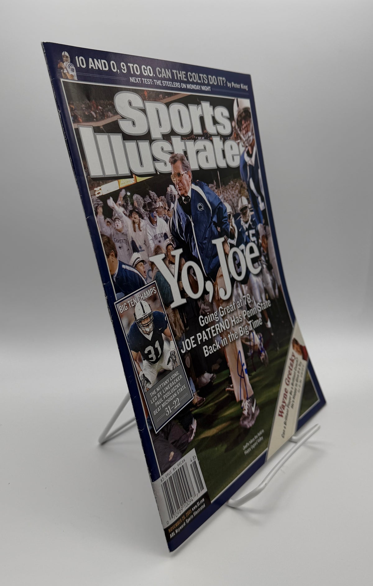 Joe Paterno Signed/Autographed 2005 Sports Illustrated No Label JSA 215097