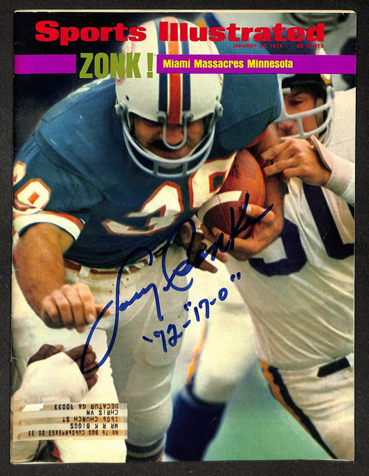 Larry Csonka HOF Signed/Autographed 1974 Sports Illustrated Magazine JSA 215098