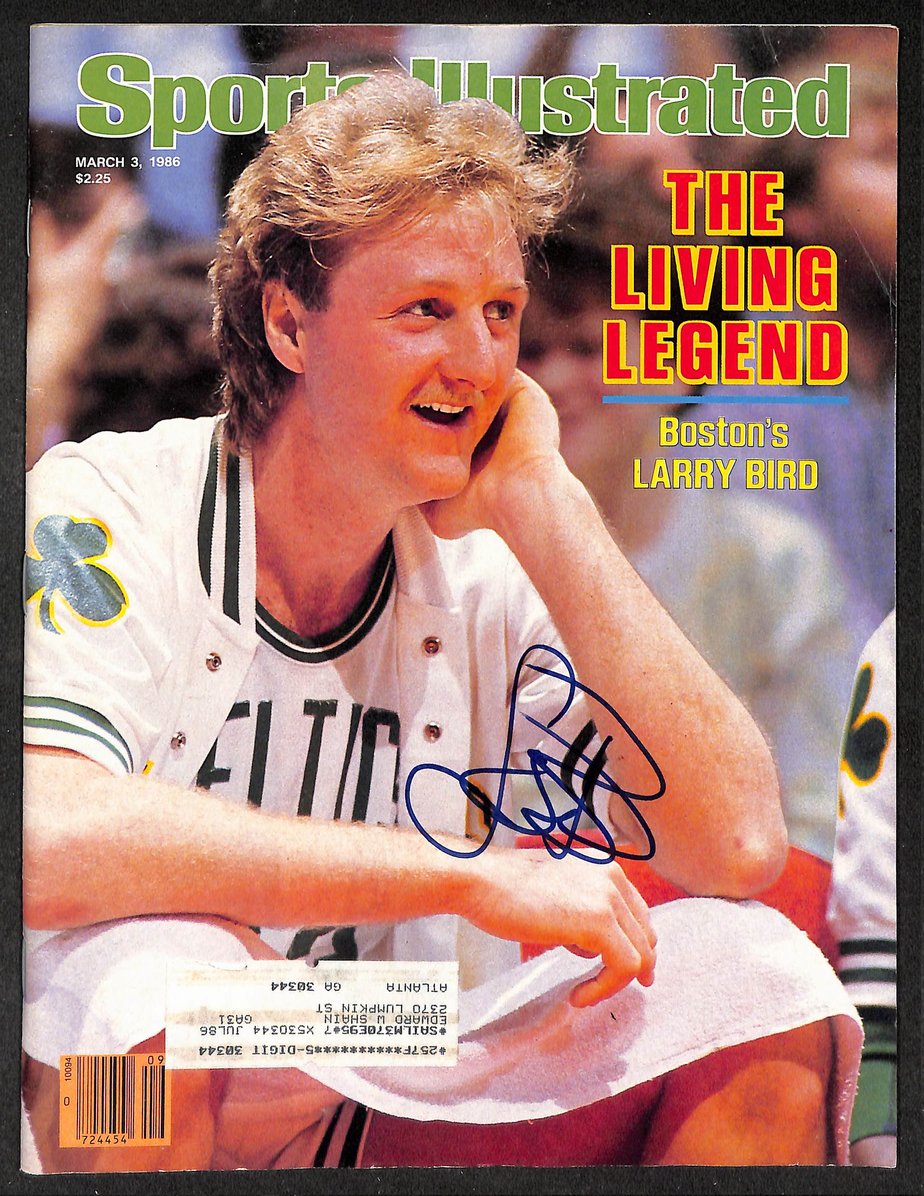 Larry Bird HOF Signed/Autographed 1986 Sports Illustrated Magazine JSA 215017