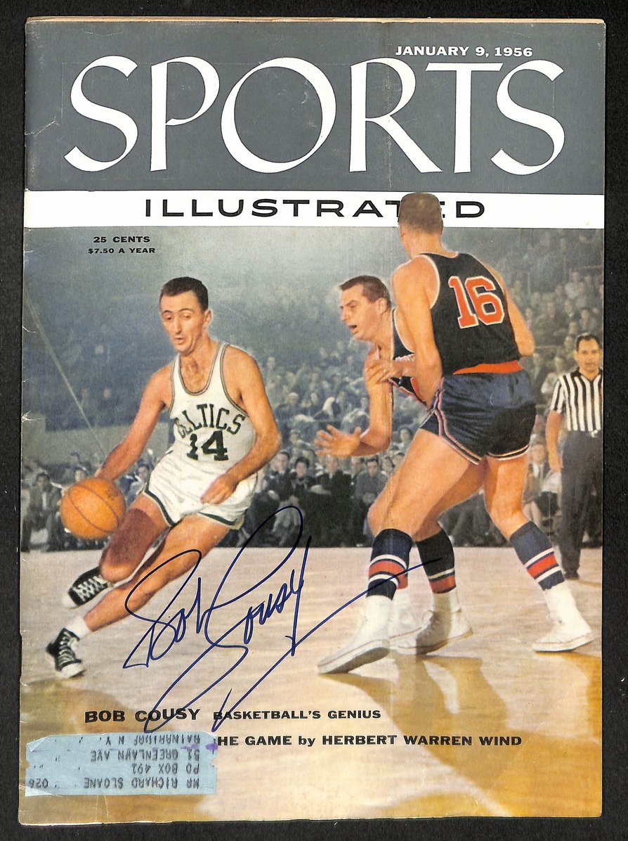 Bob Cousy HOF Signed/Autographed 1956 Sports Illustrated Magazine JSA 215106