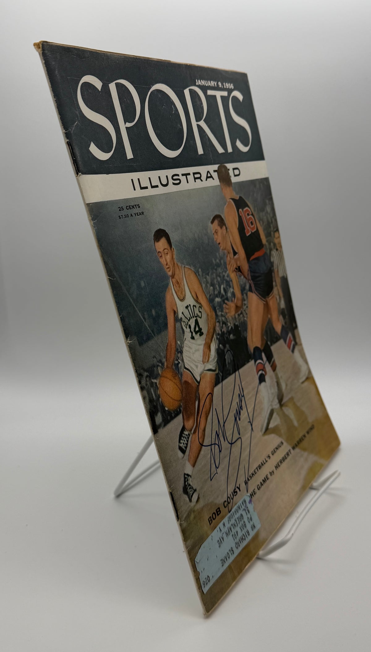 Bob Cousy HOF Signed/Autographed 1956 Sports Illustrated Magazine JSA 215106