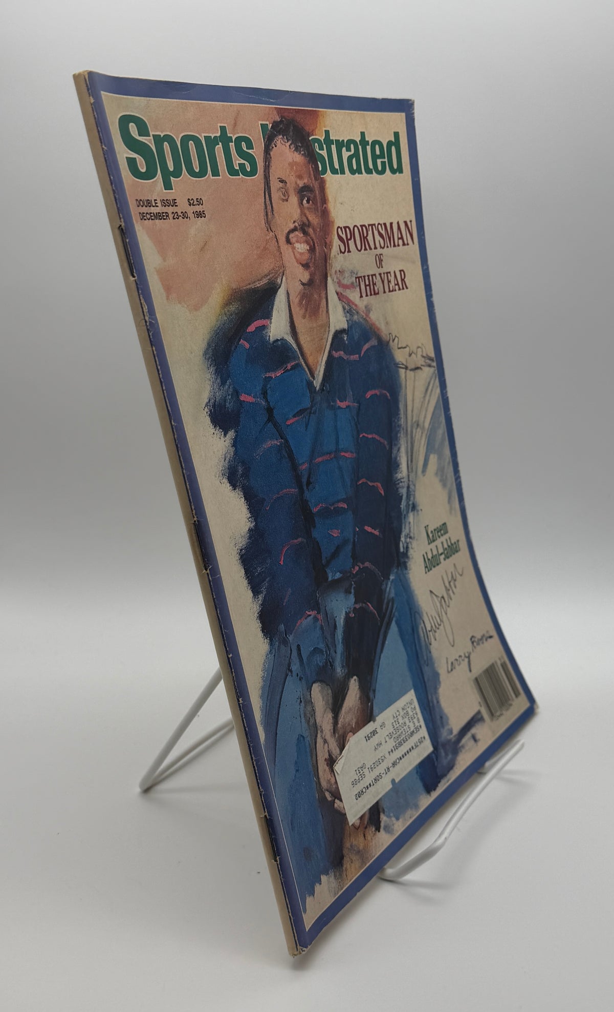 Kareem Abdul-Jabbar HOF Signed 1985 Sports Illustrated Magazine JSA 215114