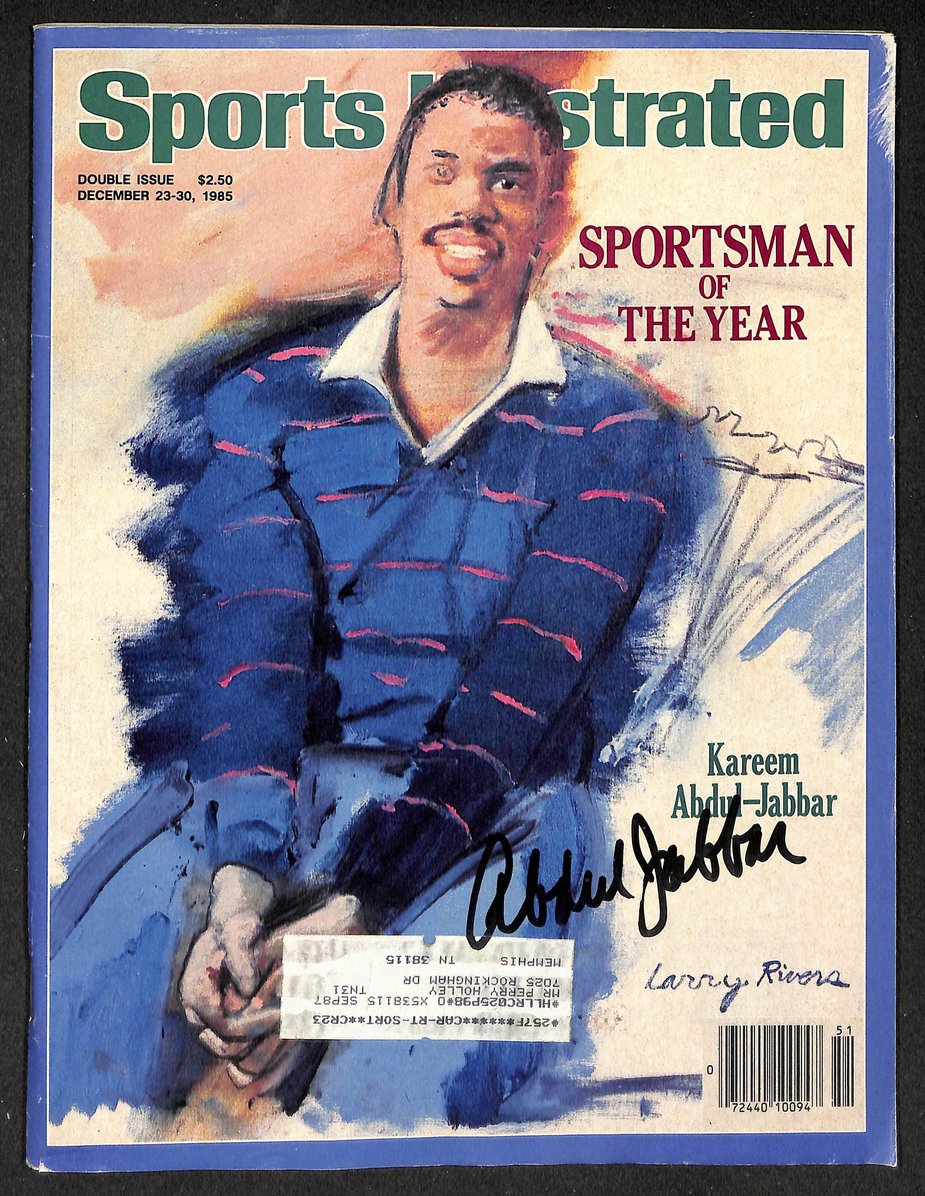 Kareem Abdul-Jabbar HOF Signed 1985 Sports Illustrated Magazine JSA 215115