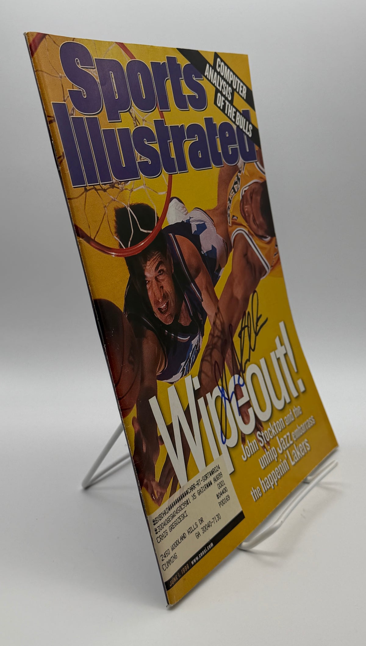 John Stockon HOF Signed/Autographed 1998 Sports Illustrated Magazine JSA 215119