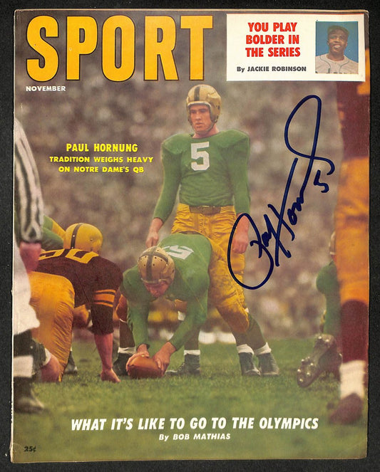Paul Hornung Signed/Autographed 1956 SPORT No Label JSA 215121