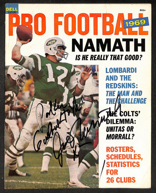 Joe Namath HOF Signed/Autographed 1969 PRO FOOTBALL Magazine JSA 215123