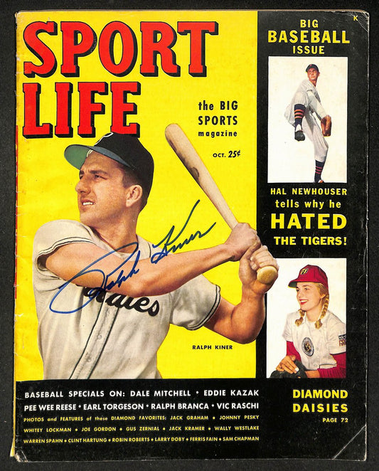 Ralph Kiner HOF Signed/Autographed 1949 SPORT LIFE Magazine JSA 215125