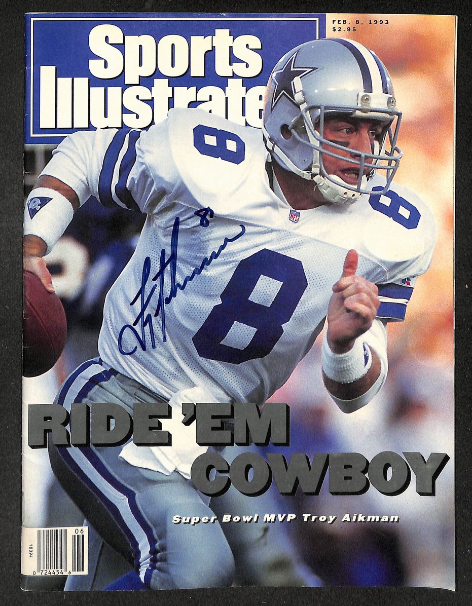 Troy Aikman HOF Signed/Autographed 1993 Sports Illustrated No Label JSA 215103