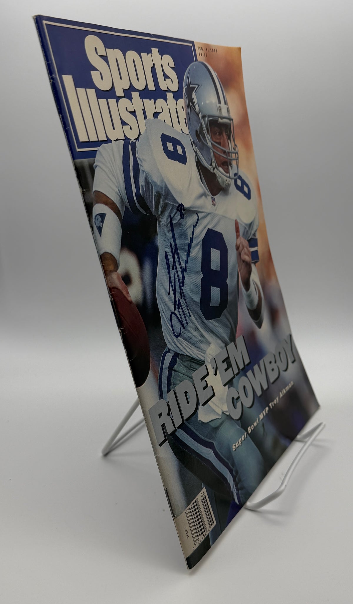 Troy Aikman HOF Signed/Autographed 1993 Sports Illustrated No Label JSA 215103