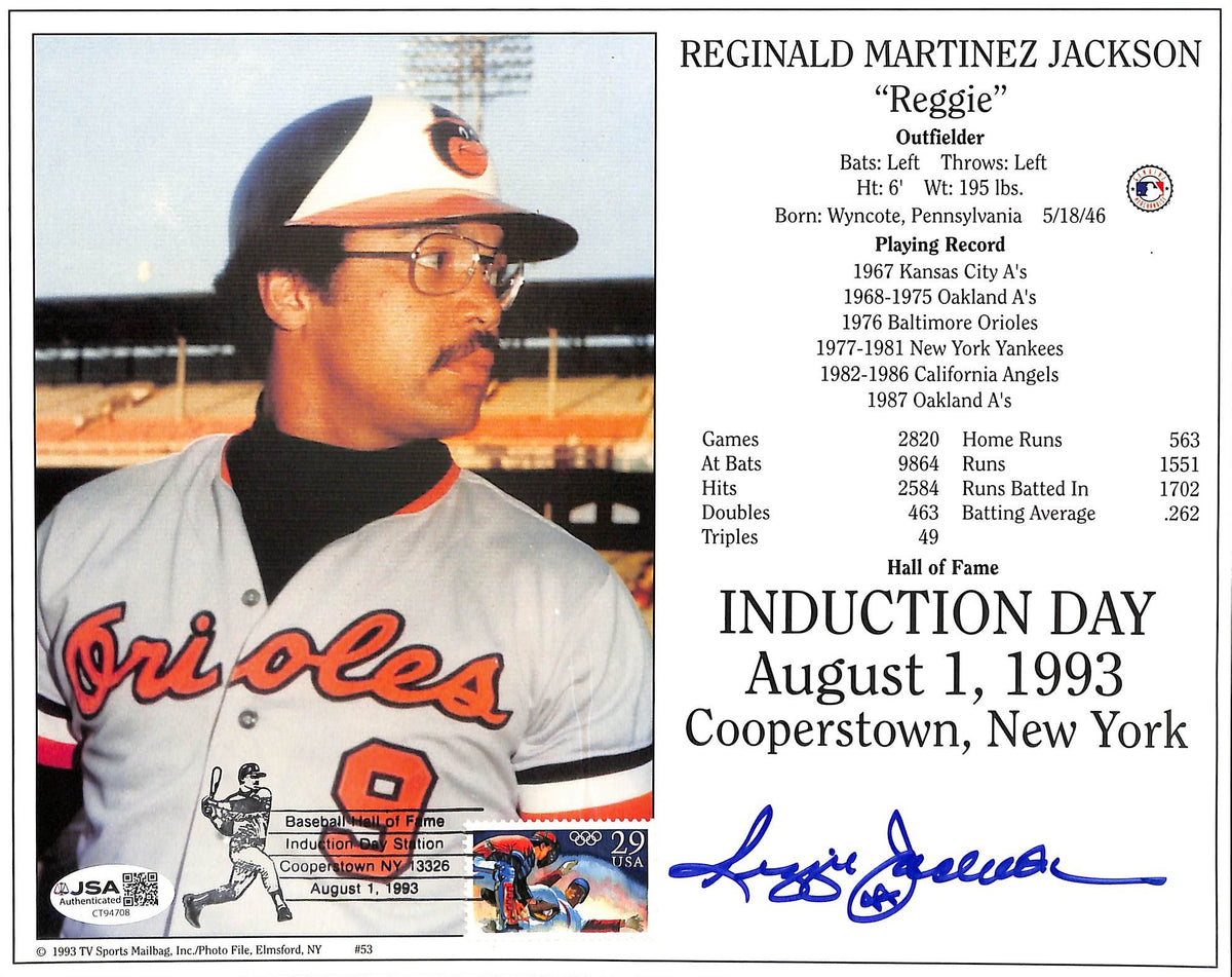 Reggie Jackson HOF Signed/Autographed 8x10 Photo Orioles JSA 215227