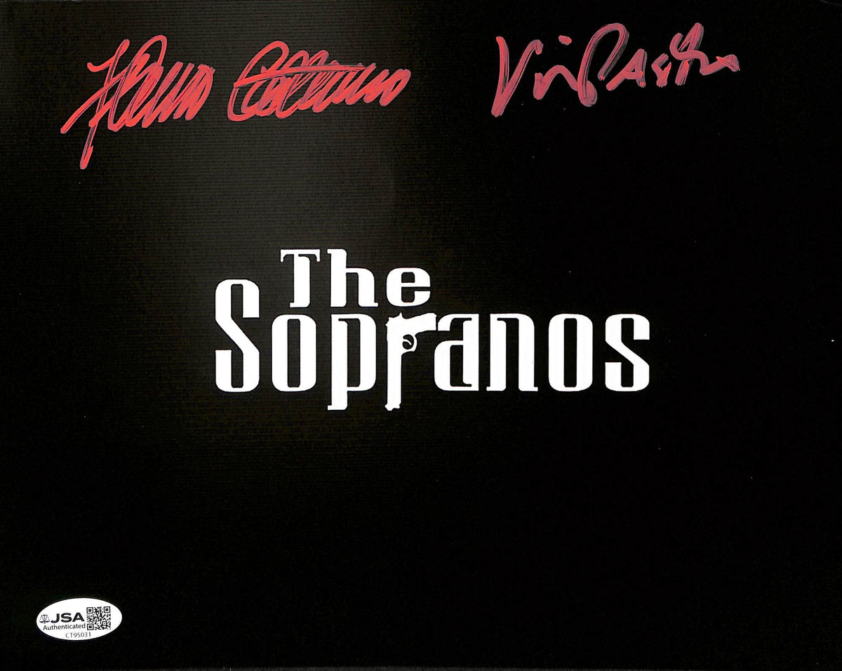 Castelluccio & Vincent Pastore Signed 8x10 Photo The Sopranos JSA 215240