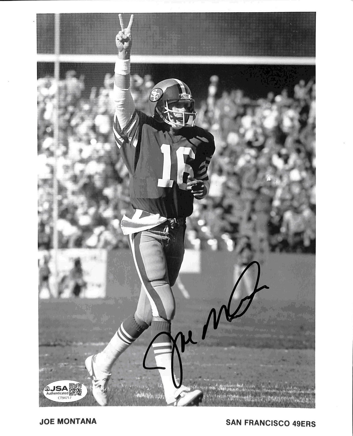 Joe Montana HOF Signed/Autographed 8x10 Photo 49ers JSA 215243