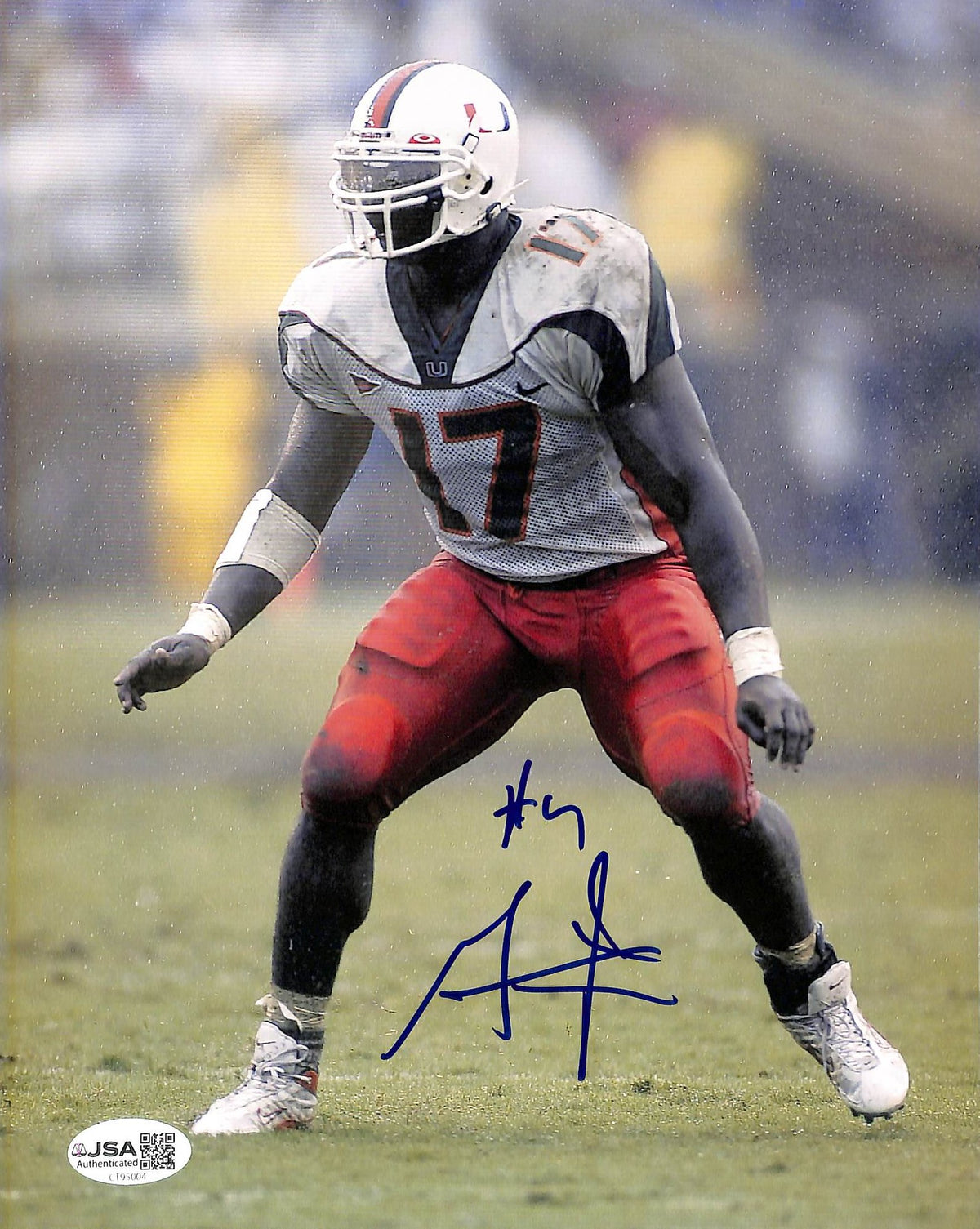 D.J. Williams Signed/Autographed 8x10 Photo Miami Hurricanes JSA 215253