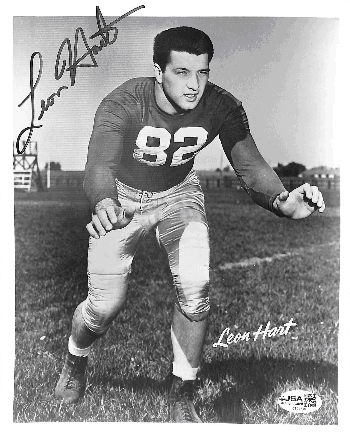 Leon Hart Signed/Autographed 8x10 Photo Heisman Notre Dame JSA 215267