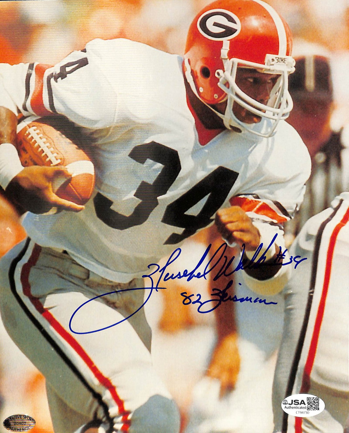 Herschel Walker Signed/Autographed 8x10 Photo Heisman Georgia JSA 215275