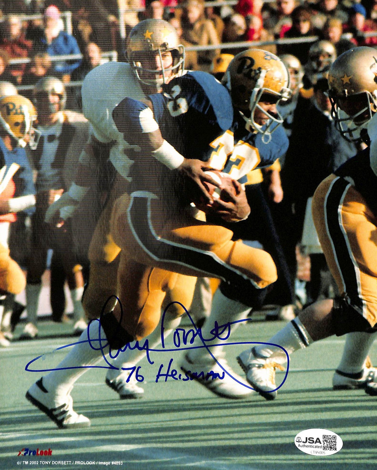 Tony Dorsett Signed/Autographed 8x10 Photo Heisman Pitt Panthers JSA 215282