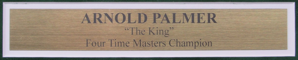 Arnold Palmer Signed/Auto Masters Pin Flag w/ Card Collage Framed JSA LOA 215341