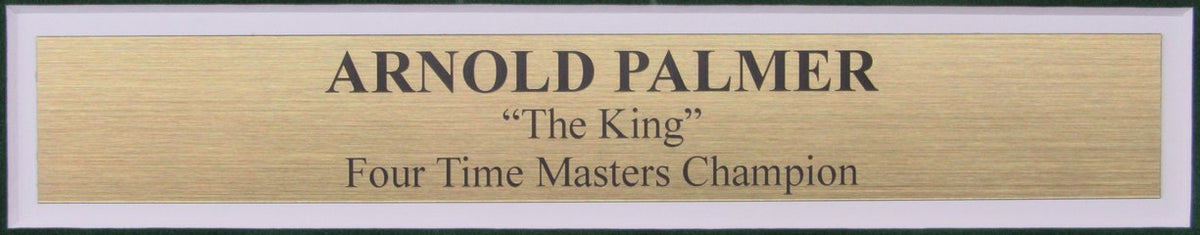Arnold Palmer Signed/Auto Masters Pin Flag w/ Card Collage Framed JSA LOA 215342