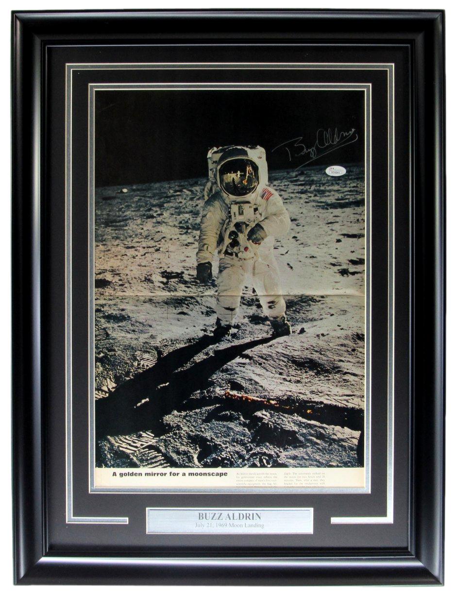 Buzz Aldrin Astronaut Apollo 11 Signed 8/8/1969 Life Magazine Framed JSA LOA