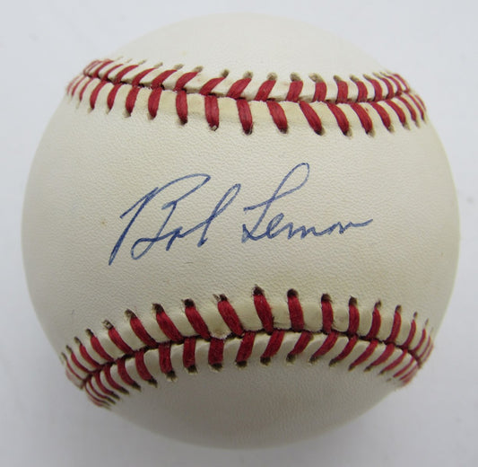 Bob Lemon HOF Single Signed/Autographed OAL Baseball Indians JSA 215291