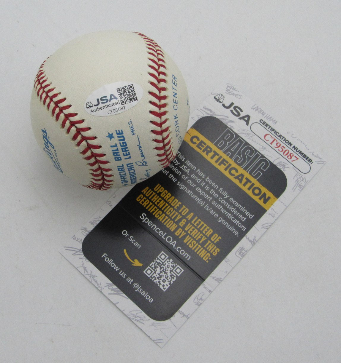 Robin Roberts HOF Single Signed/Autographed OAL Baseball Orioles JSA 215298