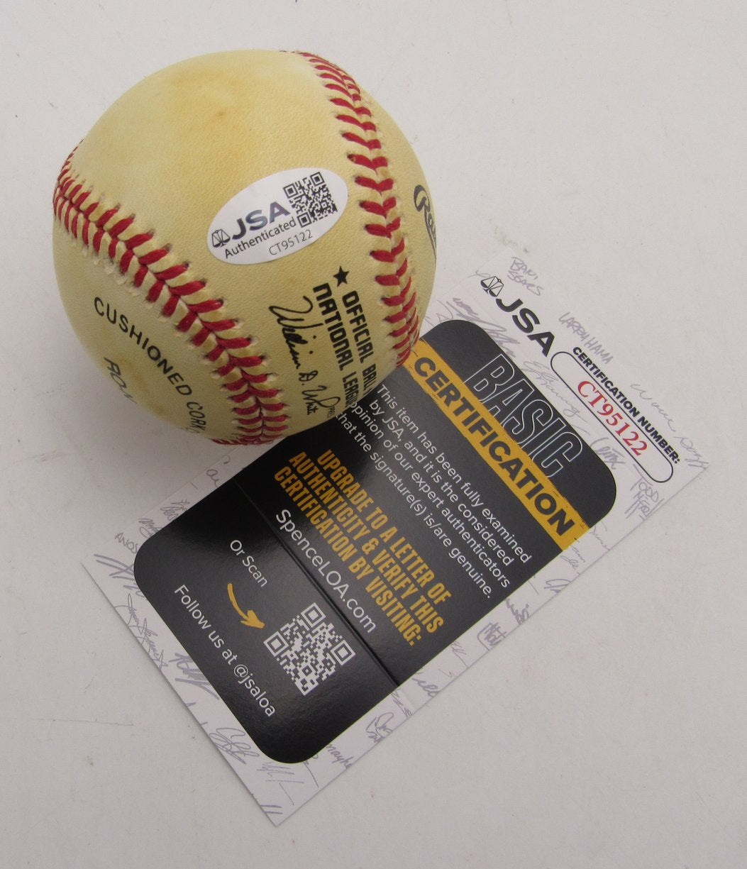 Al Lopez HOF Single Signed/Autographed ONL Baseball Brooklyn Dodgers JSA 215301