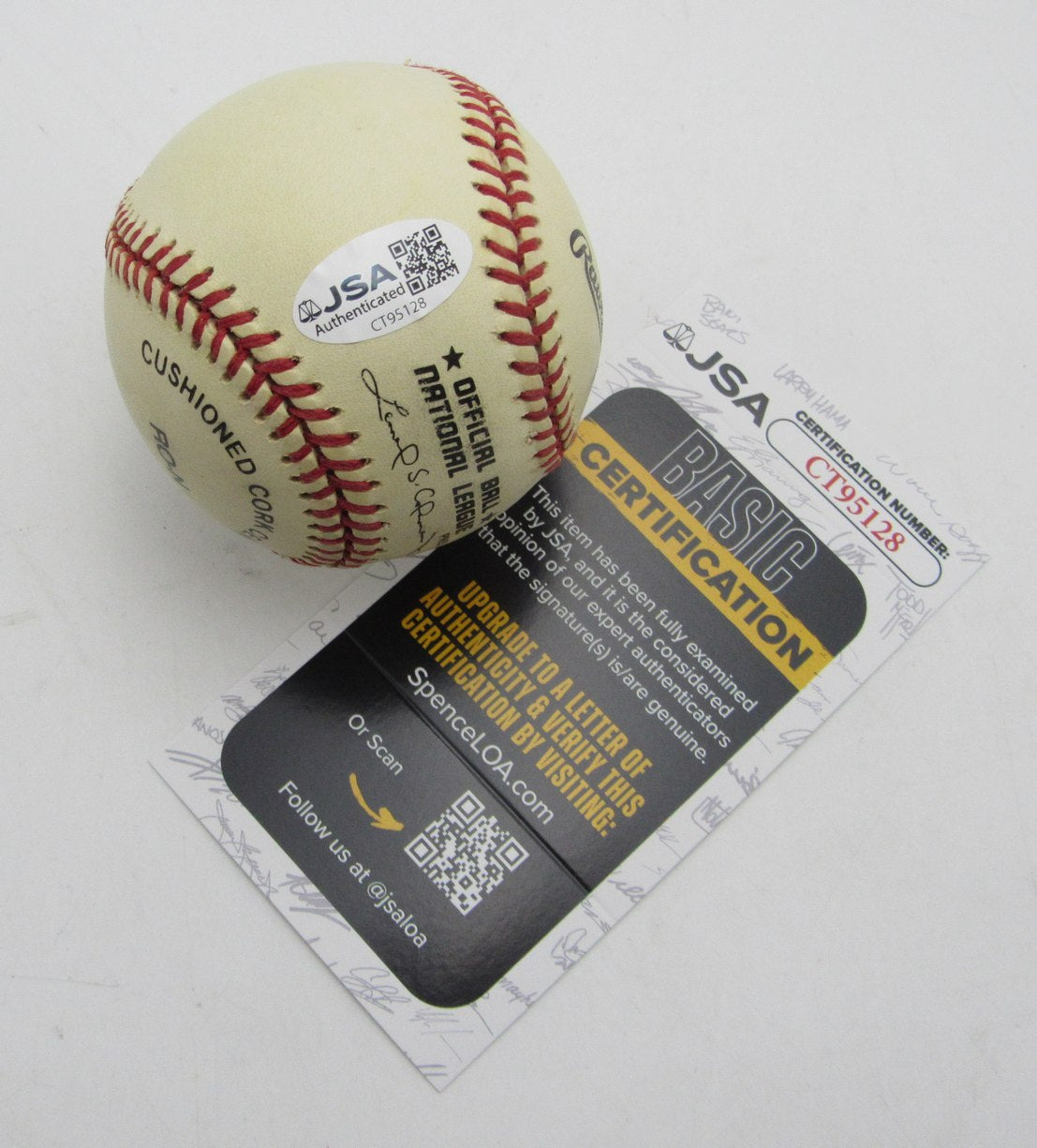 Tommy Lasorda HOF Single Signed/Autographed ONL Baseball Dodgers JSA 215302