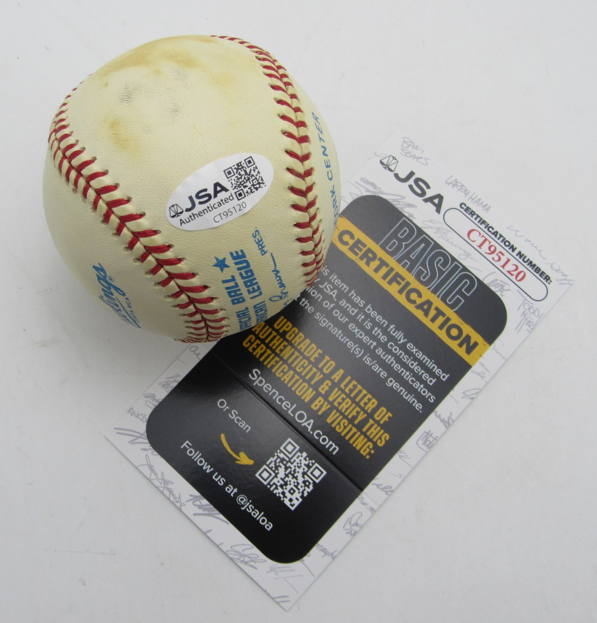 Ray Dandridge HOF Single Signed/Inscribed OAL Baseball Newark Eagles JSA 215304
