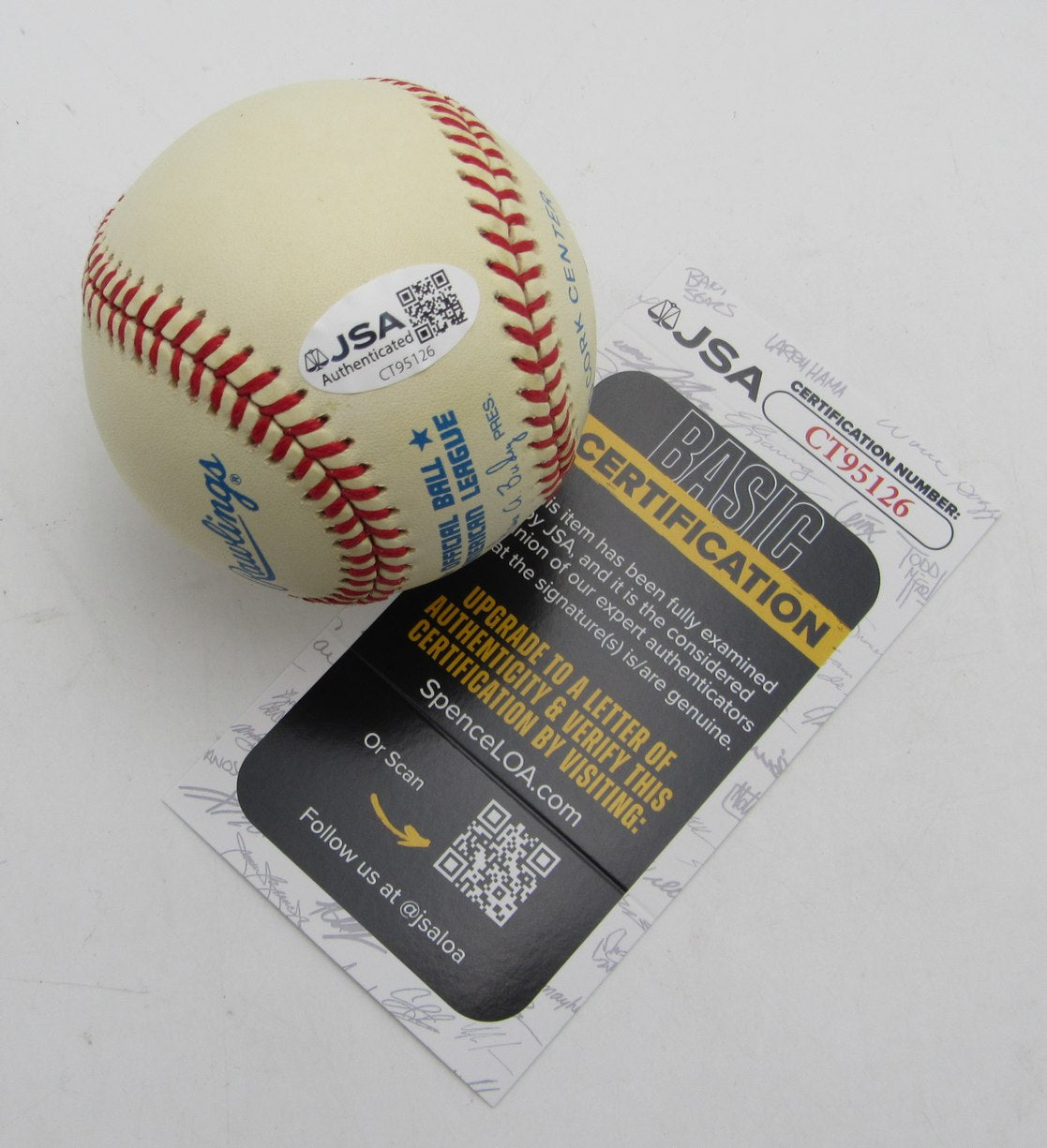 Reggie Jackson HOF Single Signed/Autographed OAL Baseball Oakland A's JSA 215305