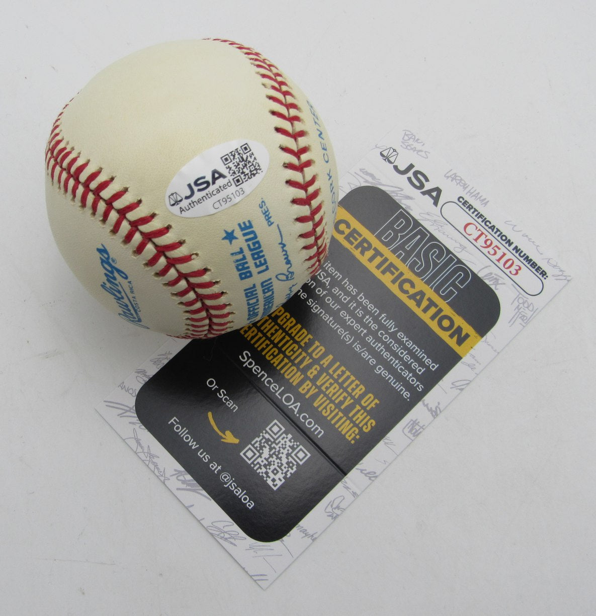 Jim Catfish Hunter HOF Single Signed/Auto OAL Baseball Oakland A's JSA 215312