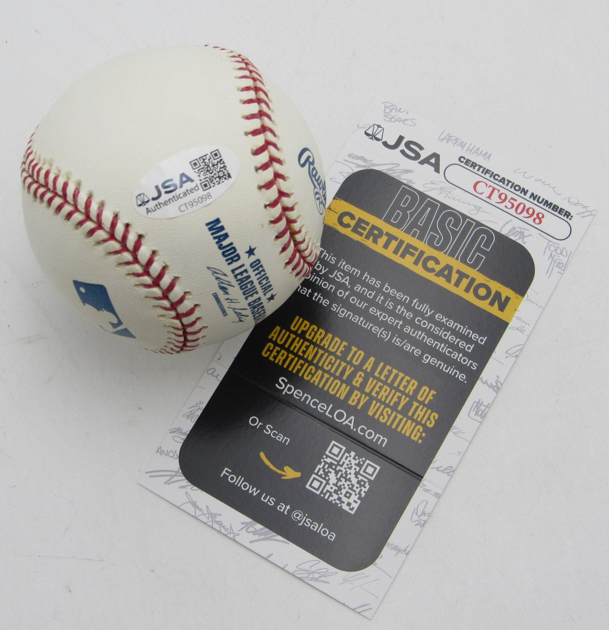 Barry Bonds Single Signed/Autographed OML Baseball SF Giants JSA 215313