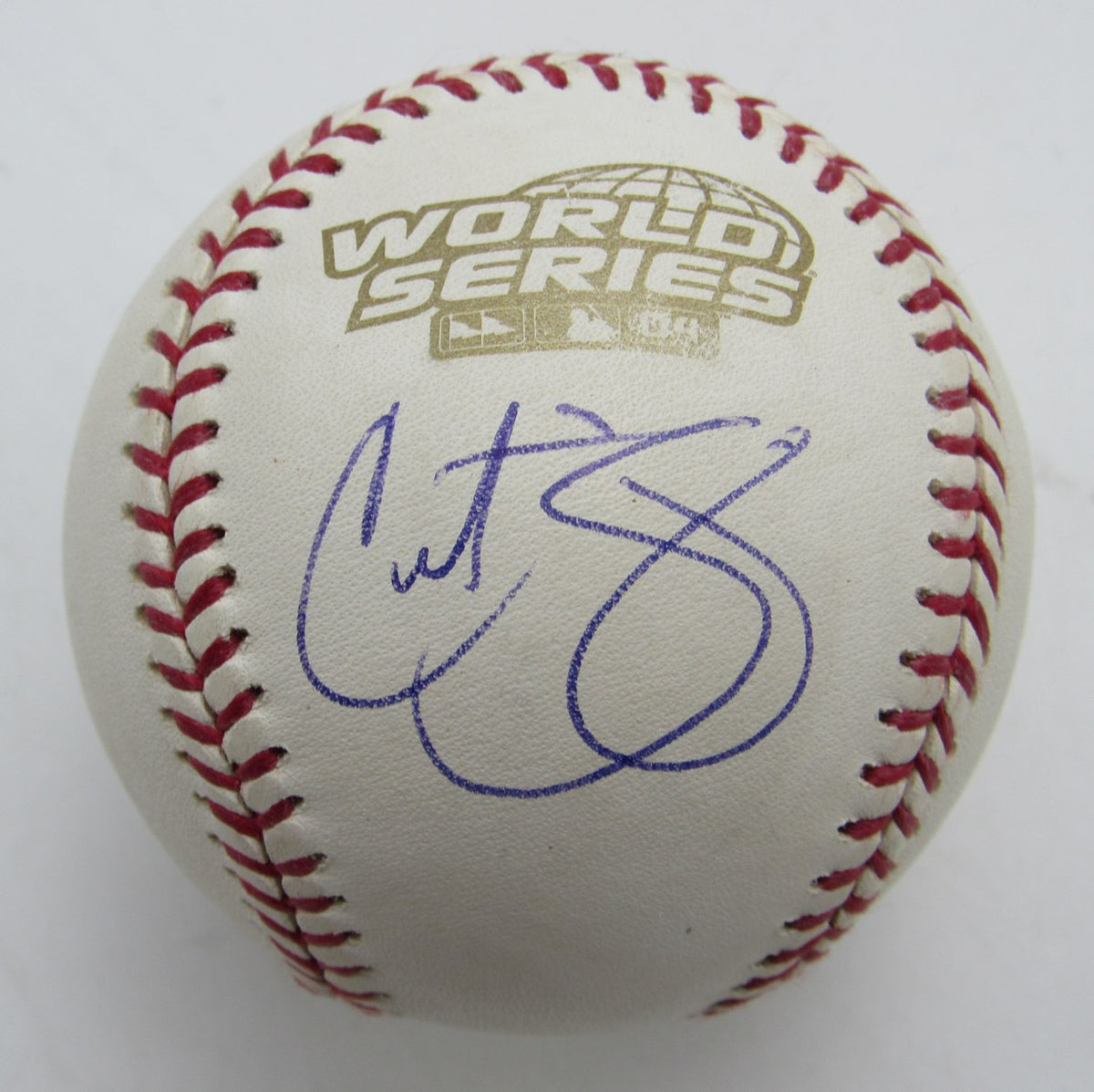 Curt Schilling Single Signed/Auto 2004 WS Baseball Boston Red Sox JSA 215317