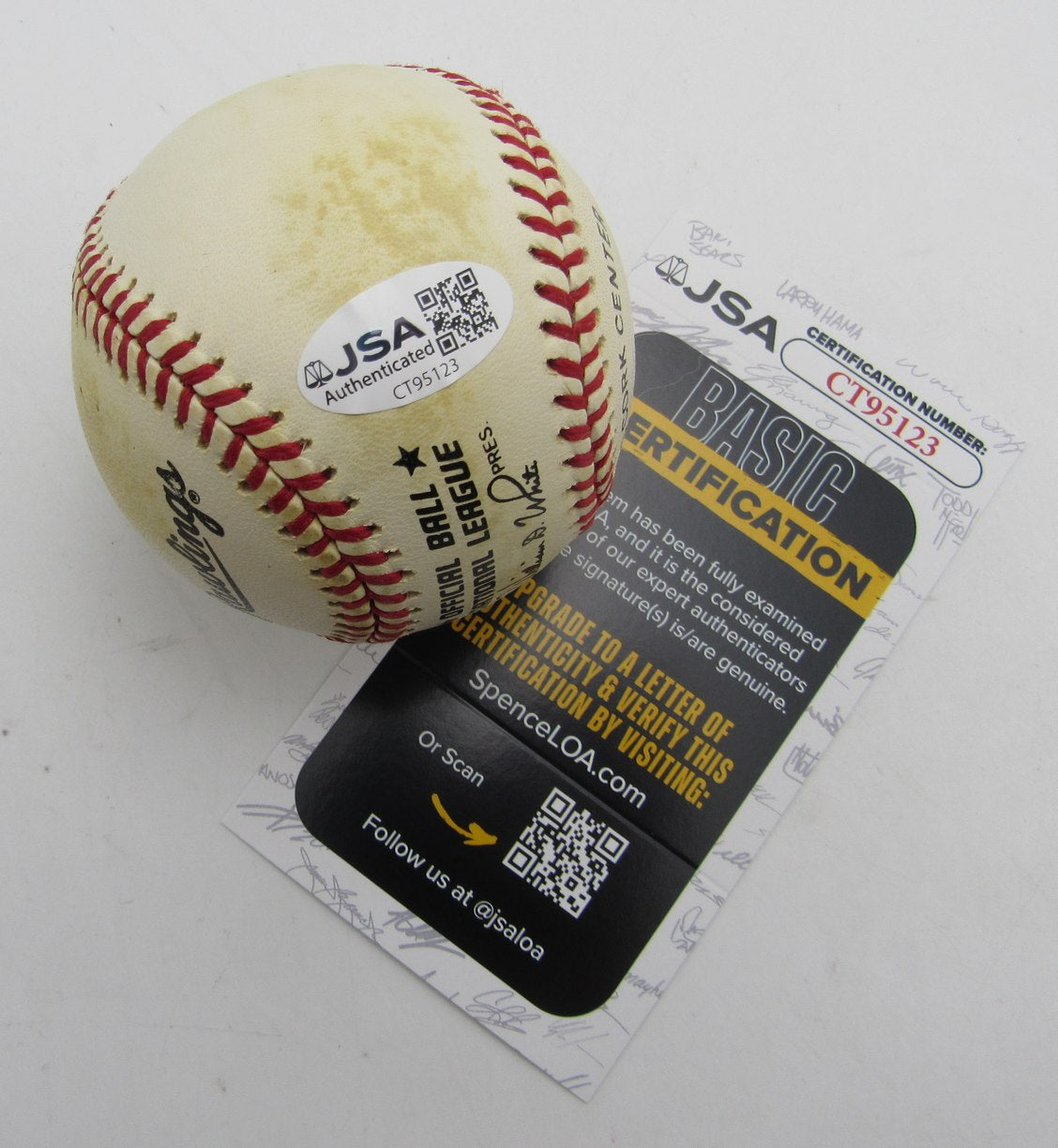 Warren Spahn HOF Signed/Autographed ONL Baseball Boston Braves JSA 215322
