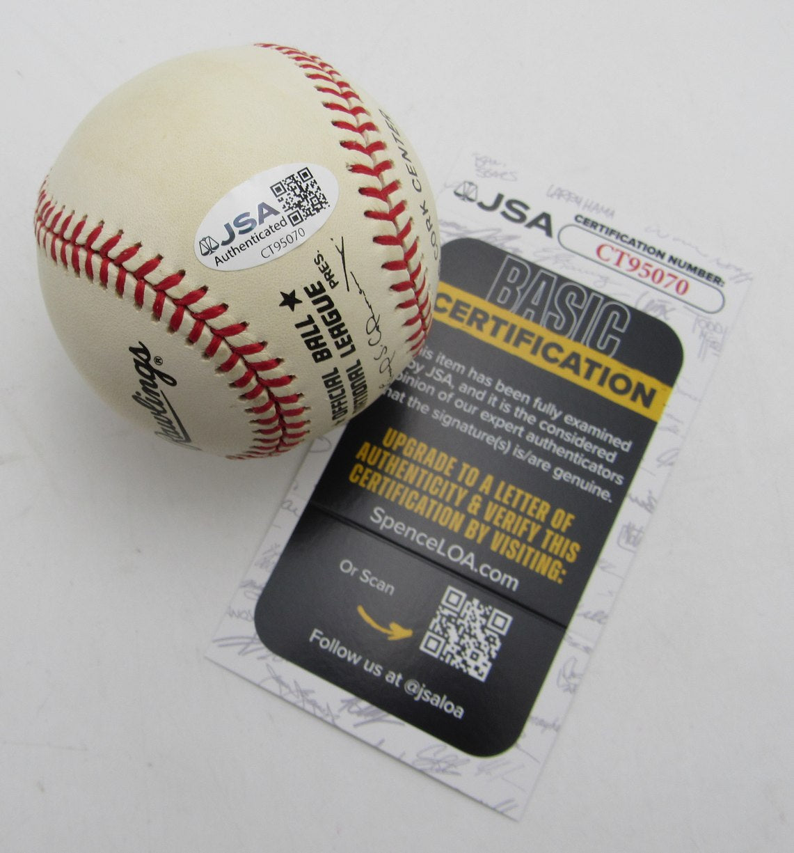 Ozzie Smith HOF Single Signed/Autographed ONL Baseball Cardinals JSA 215324
