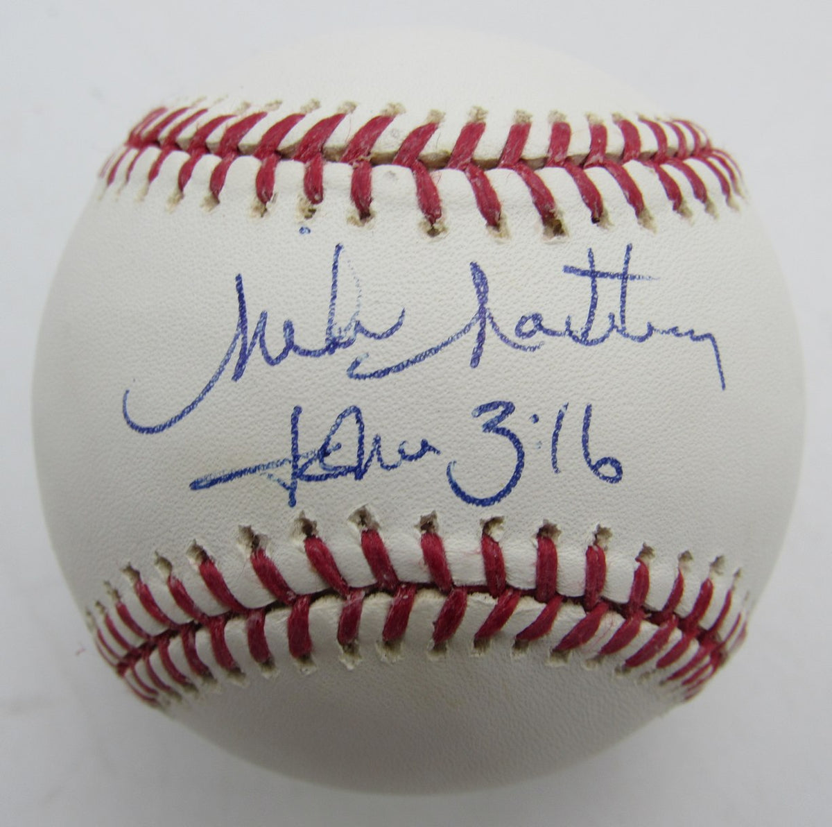 Mike Matheny Single Signed/Inscribed OML Baseball St. Louis Cardinals JSA 215325
