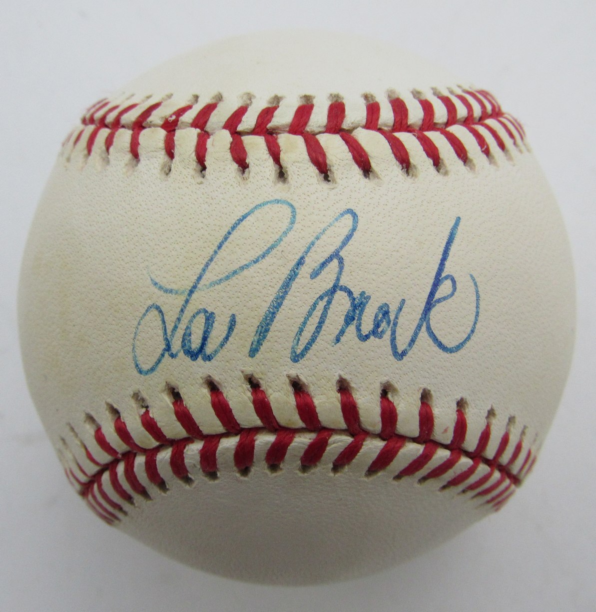 Lou Brock HOF Single Signed/Autographed ONL Baseball Cardinals JSA 215329