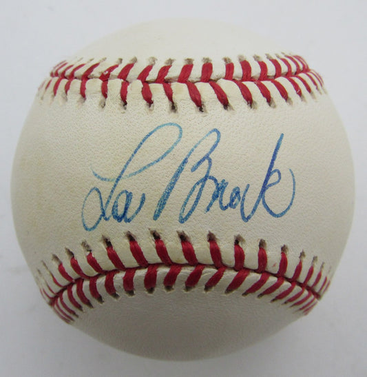 Lou Brock HOF Single Signed/Autographed ONL Baseball Cardinals JSA 215329