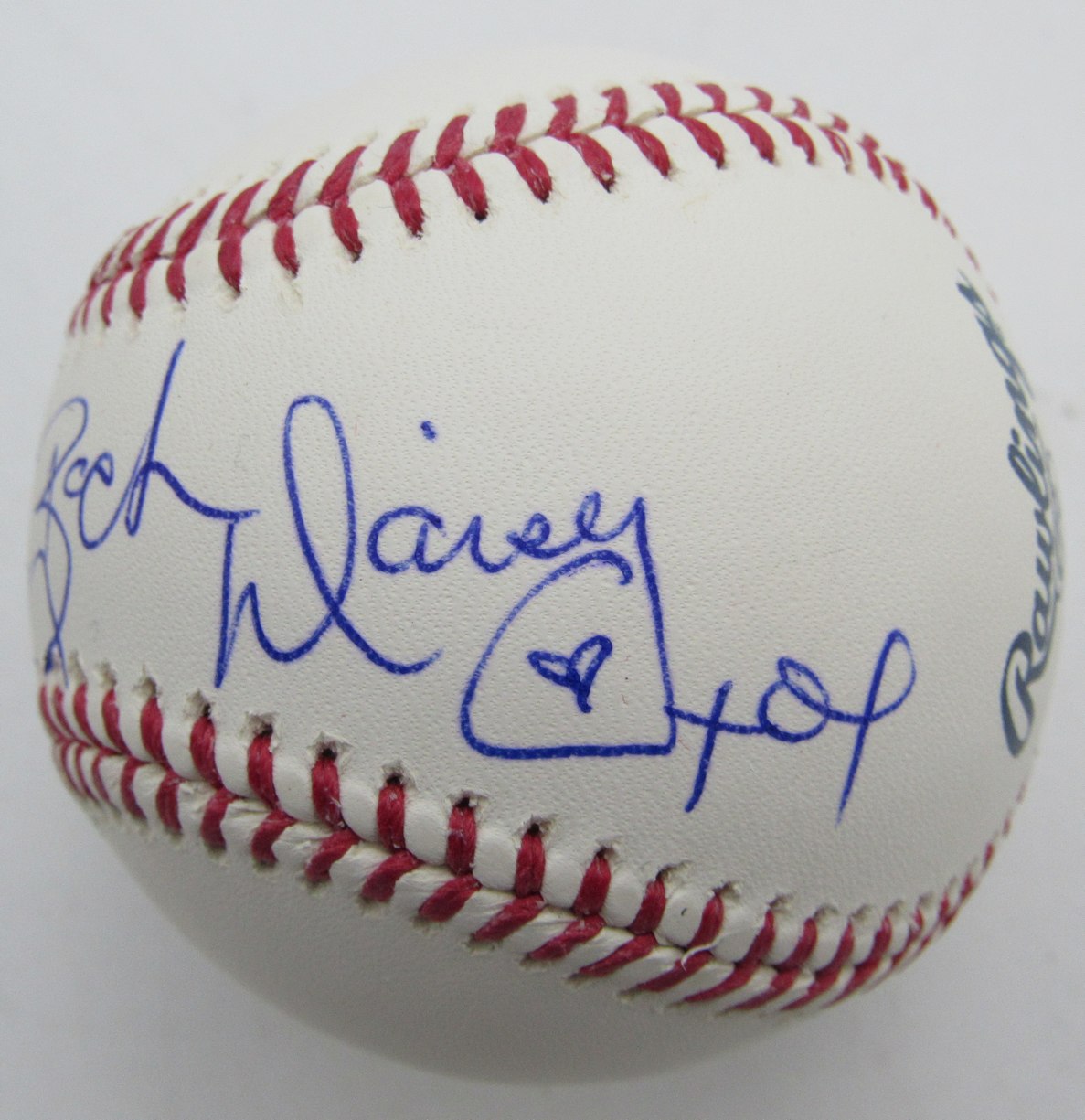 Catherine Bach Single Signed/Inscr OML Baseball "Dukes of Hazzard" JSA 215333